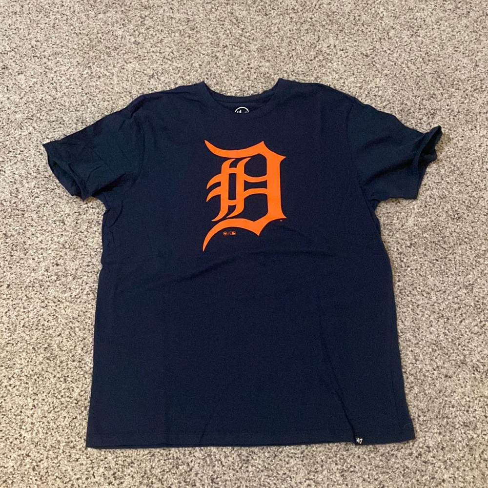 47 Brand Detroit Tigers Shirt Navy/Orange XL